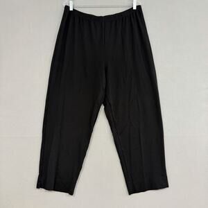 Bryn Walker Pants XXL Black Pull on Straight Leg Lagenlook Coastal